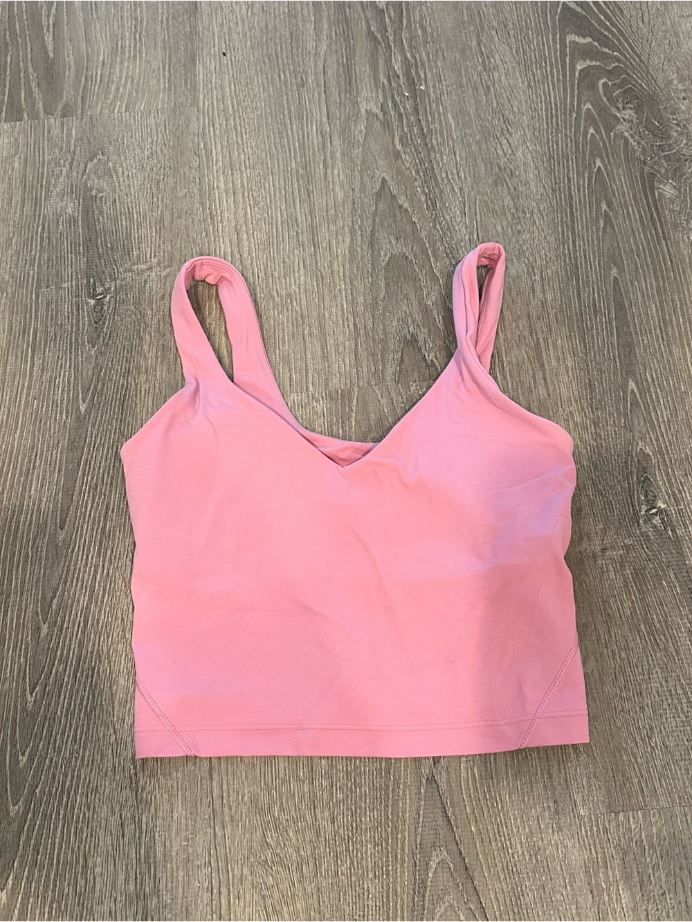 Lululemon pink cropped align tank top size 4